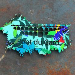 Magnet Pont du Gard motif Alizée, fabriquée artisanalement avec amour par des créatrices du Gard.